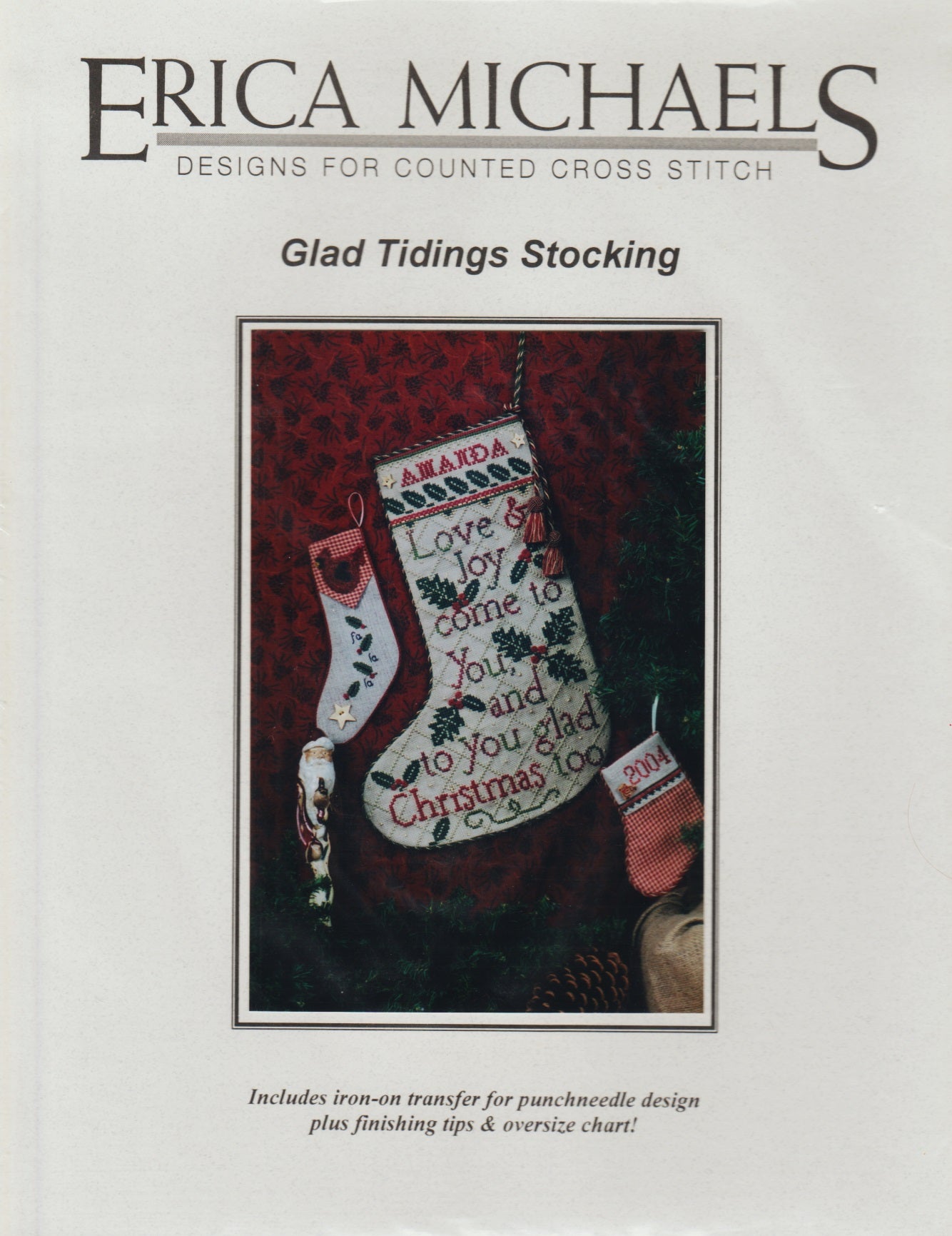 Erica Michaels Glad Tidings Stocking cross stitch pattern