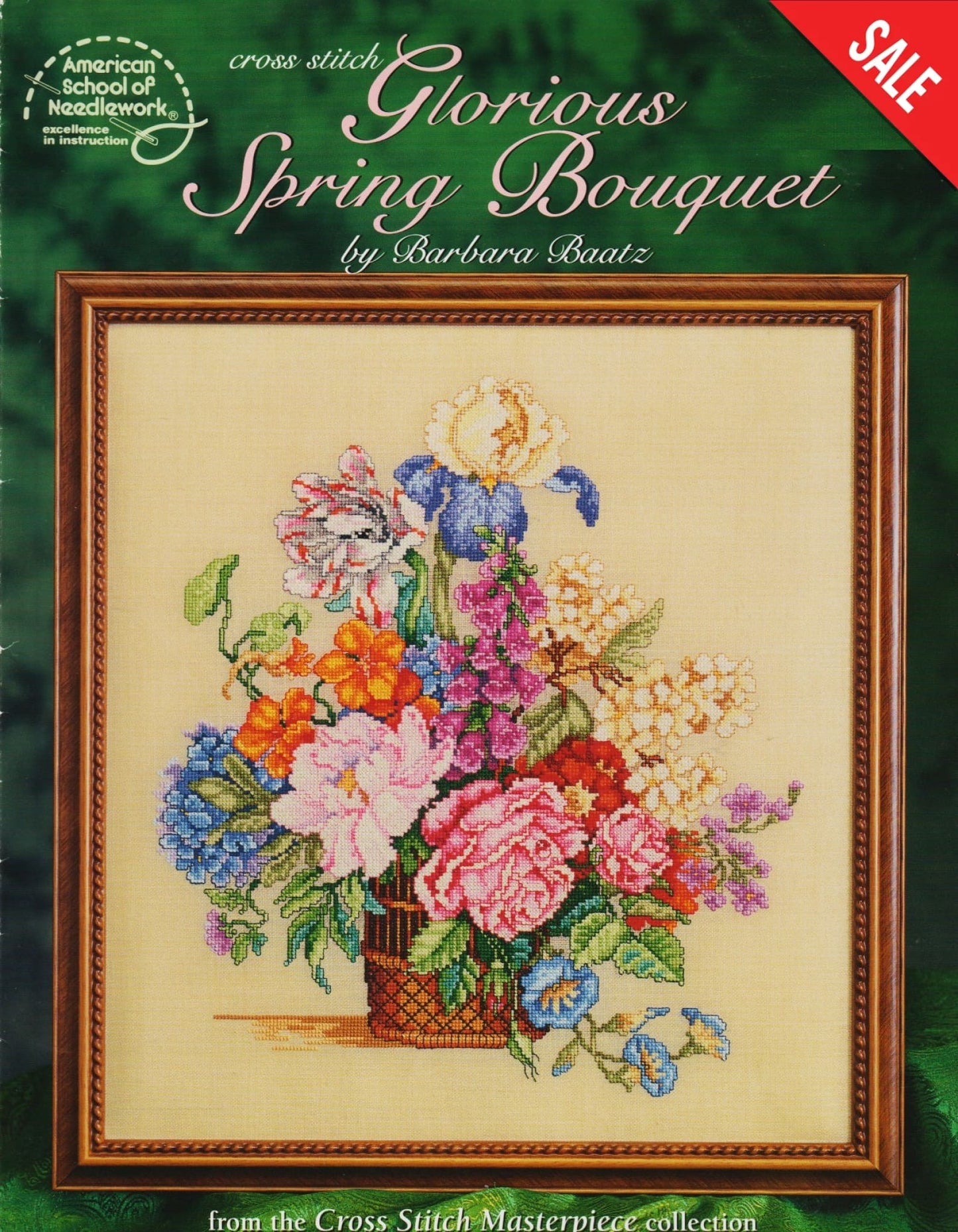 American School of Needlework Glorious Spring Bouquet flower cross stitch pattern