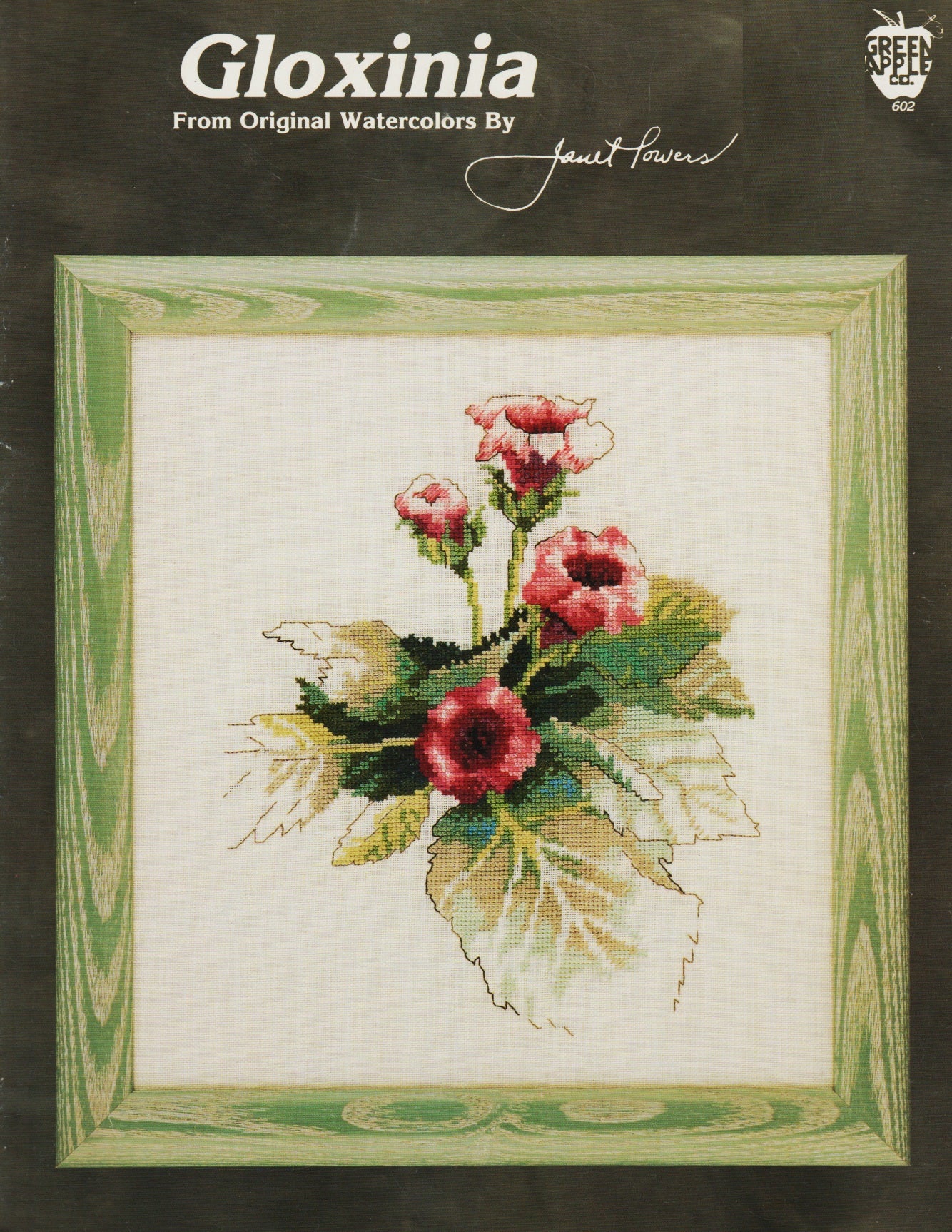 Green Apple Gloxinia 602 cross stitch pattern