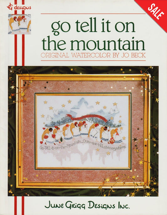 June Grigg Designs Go Tell It On The Mountain 35 anegl christmas cross stitch pattern