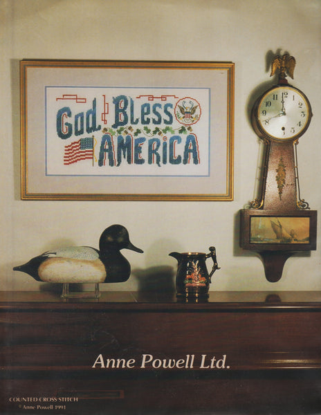 Anne Powell God Bless America cross stitch pattern
