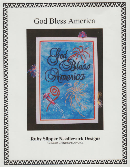 Ruby Slipper Designs God Bless America cross stitch pattern