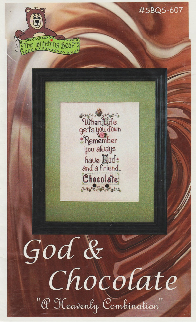 The Stitching Bear God & Chocolate SBQS-607 cross stitch pattern