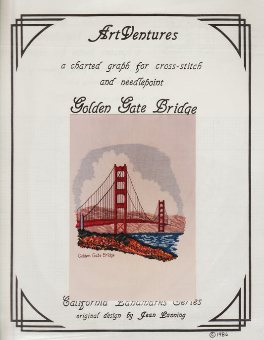 Art Ventures Golden Gate Bridge cross stitch pattern