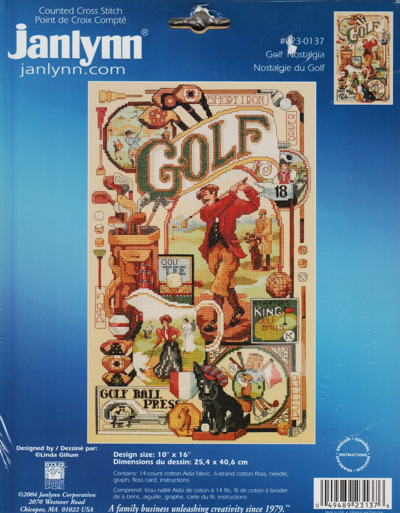 Jan Lynn Golf Nostalgia 023-0137 cross stitch kit