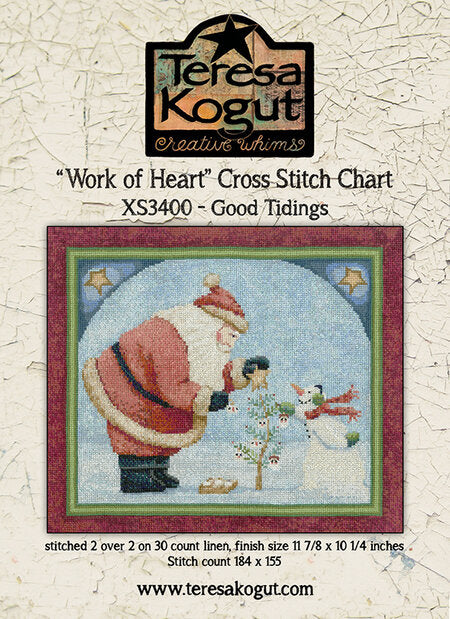 Teresa Kogut Good Tidings Work of Heart christmas cross stitch pattern