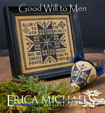 Erica Michaels Good Will To Men religious cross stitch pattern