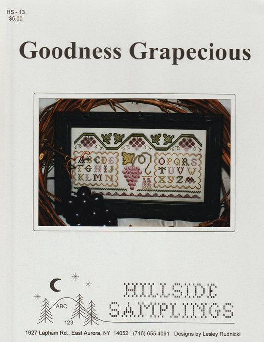 Hillside Samplings Goodness Grapecious HS-13 cross stitch pattern