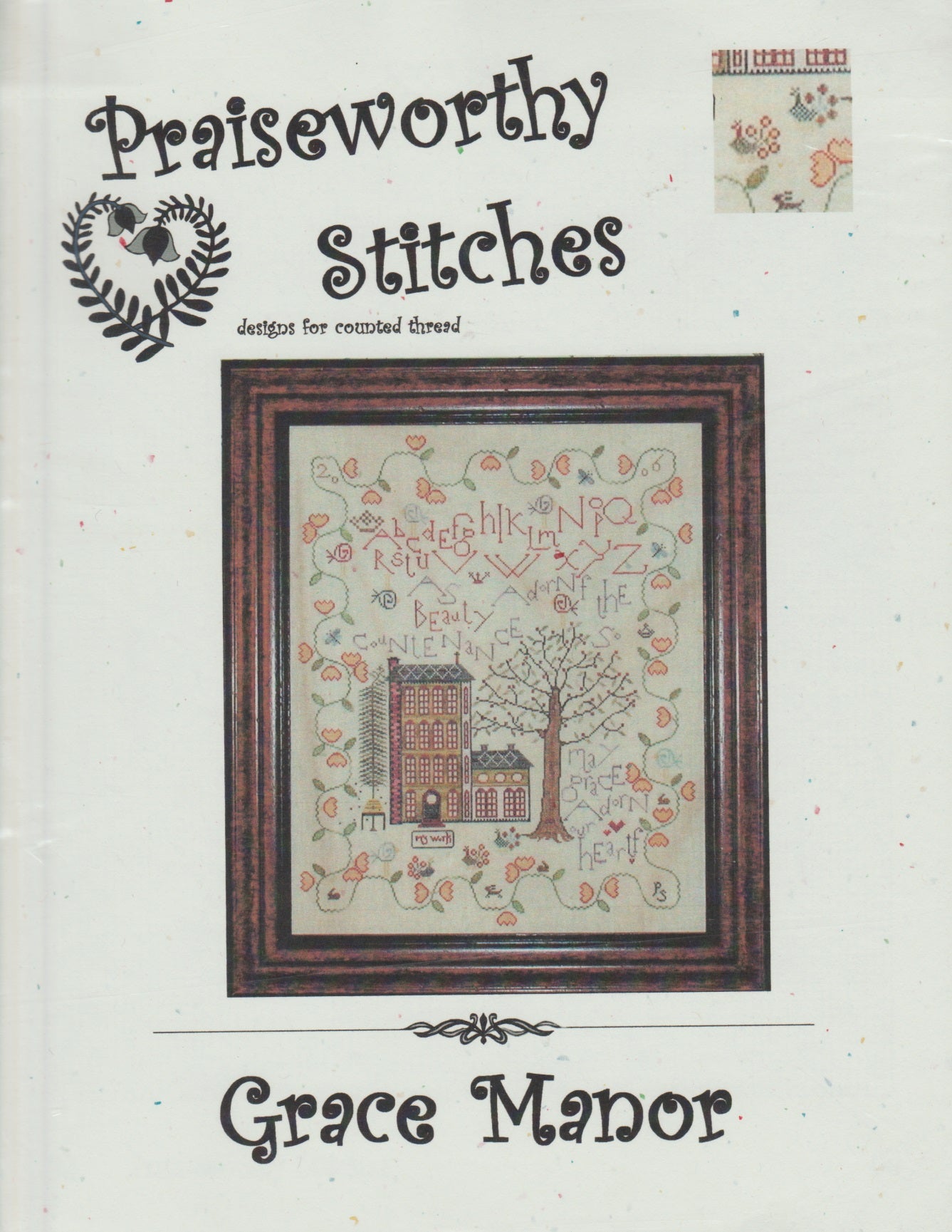 Praiseworthy Stitches Grace Manor cross stitch pattern
