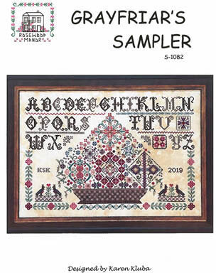 Rosewood Manor Grayfriar's Sampler S-1082 cross stitch pattern