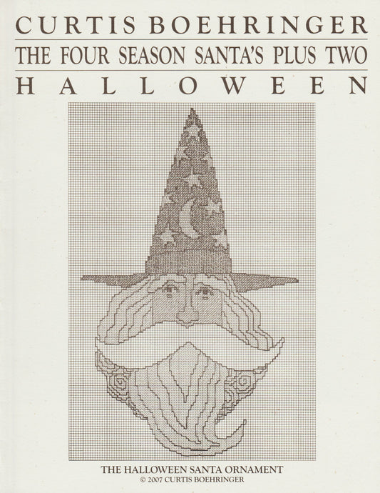 Curtis Boehringer Halloween Santa cross stitch pattern