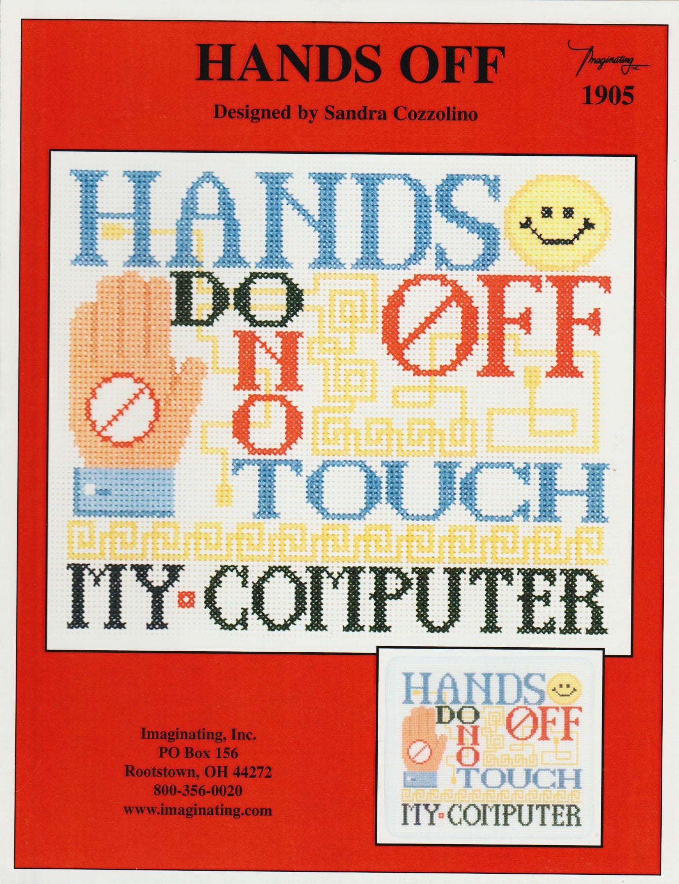 Imaginating Hands Off 1905 cross stitch pattern