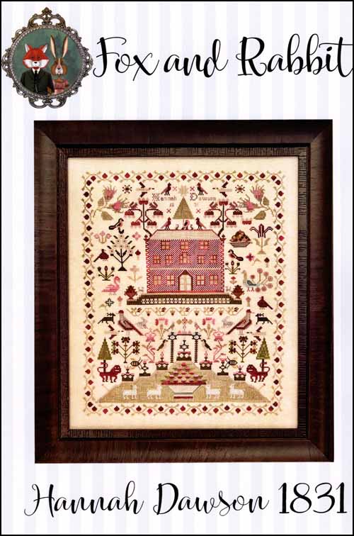 Fox and Rabbit Hannah Dawson 1831 cross stitch sampler pattern