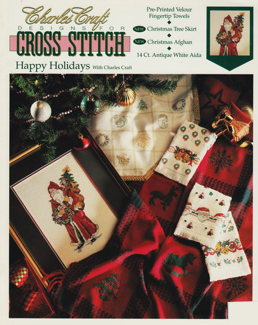 Charles Craft Happy Holidays BK0020 christmas santa cross stitch pattern