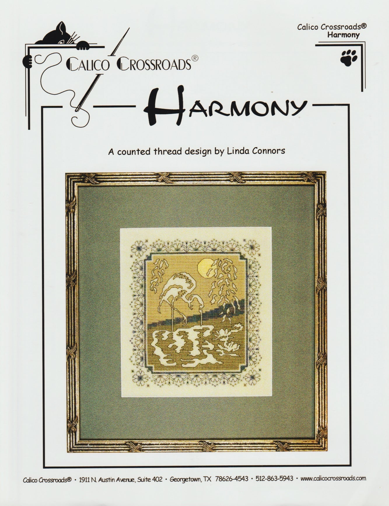 Calico Crossroads Harmony cross stitch pattern