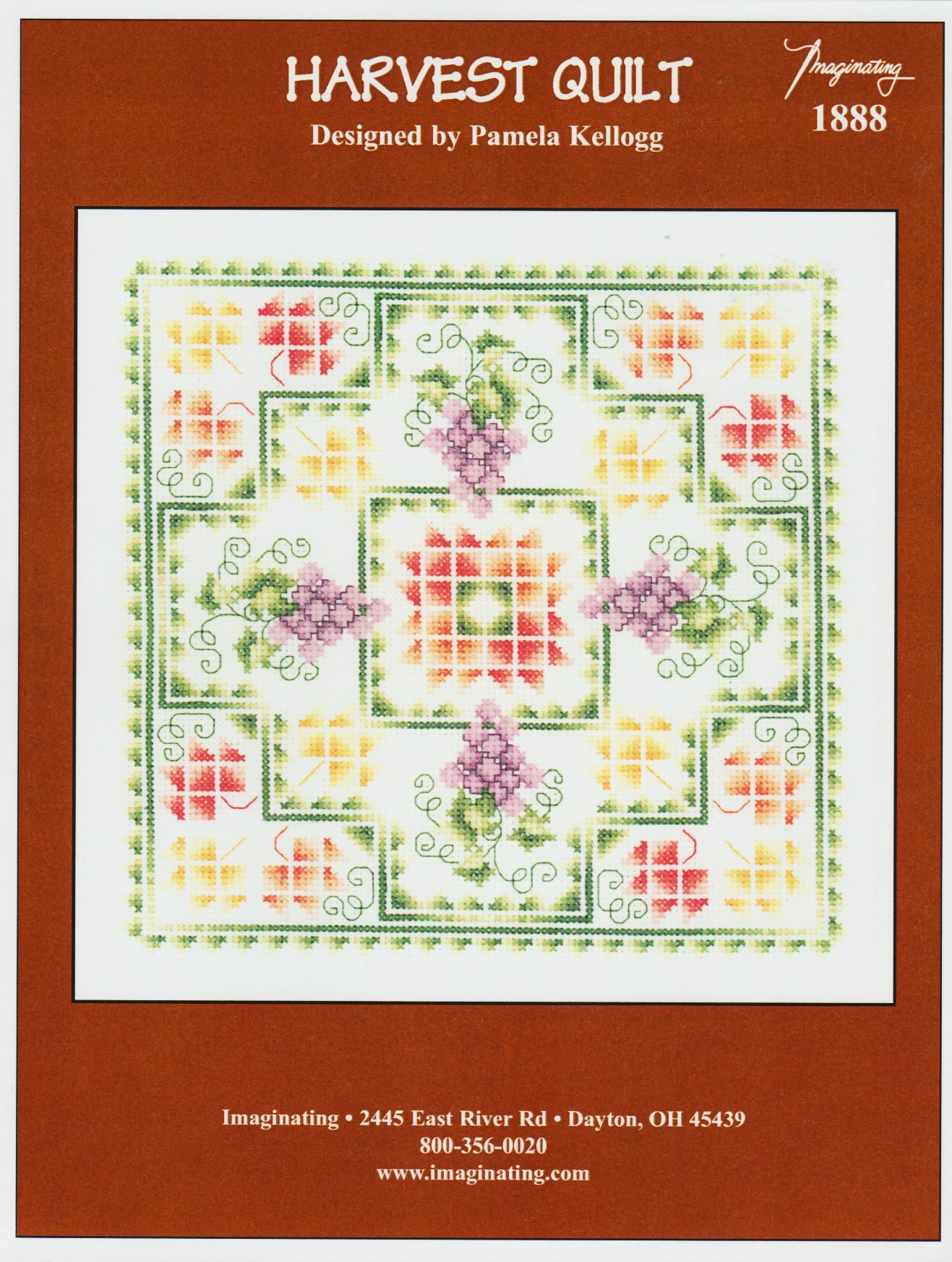 Imaginating Harvest Quilt 1888 cross stitch pattern