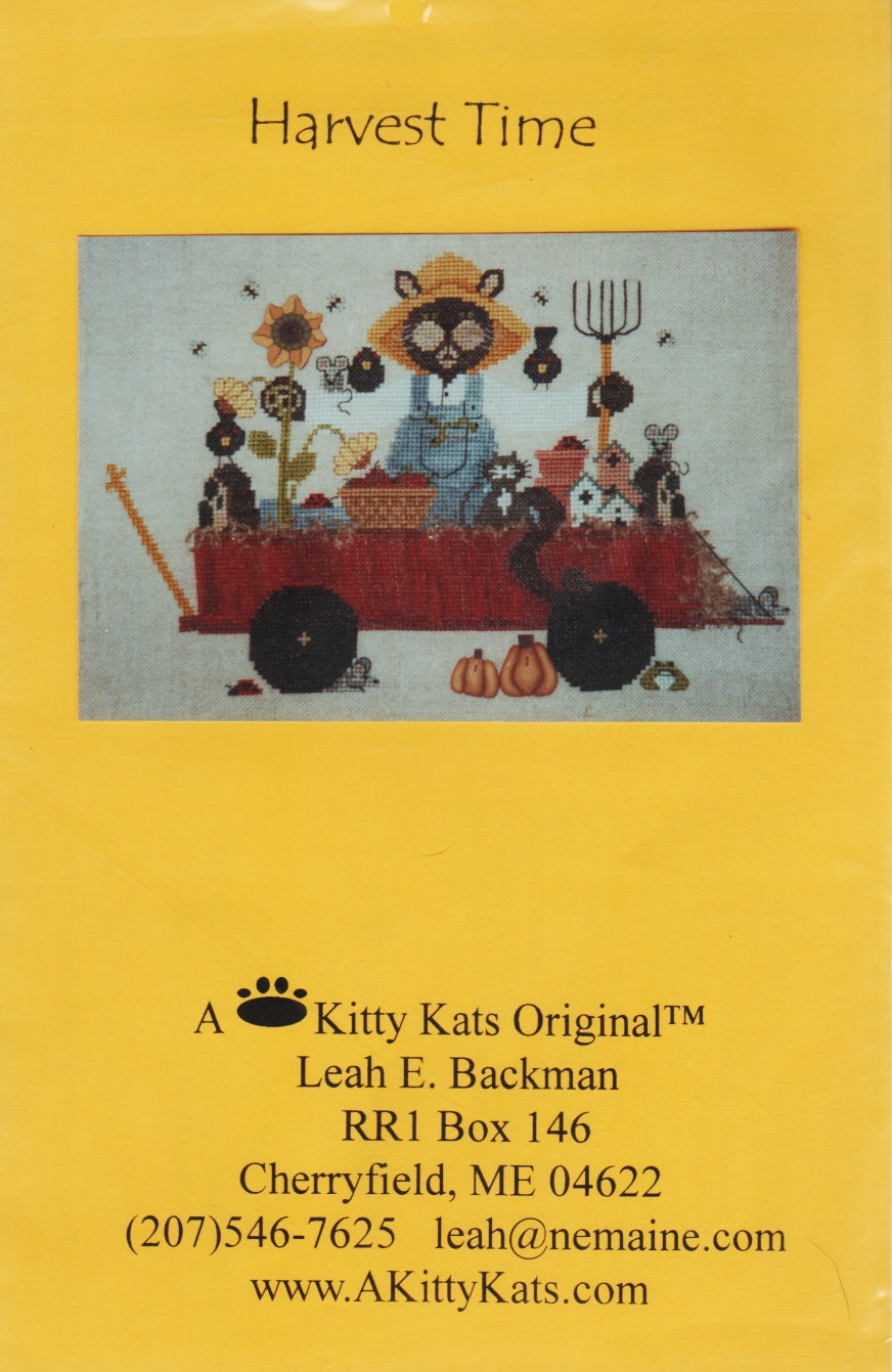 Kitty Kat Originals Harvest Time cross stitch pattern