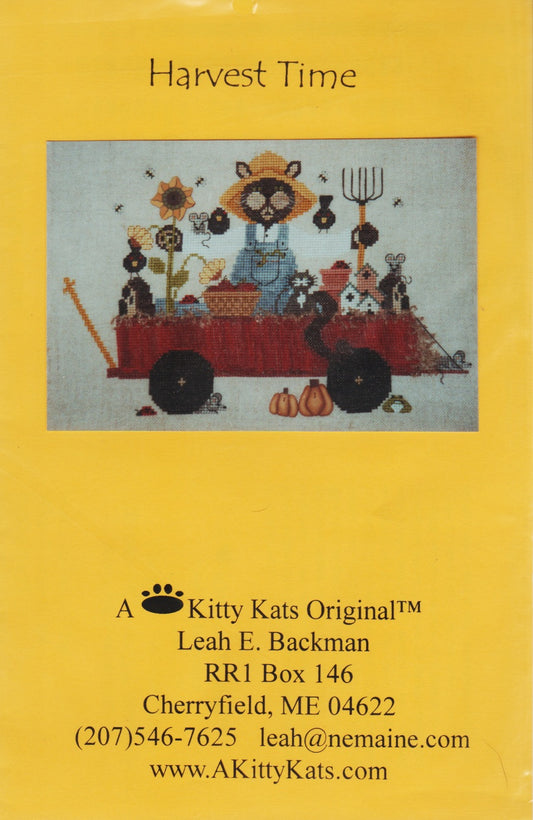 Kitty Kat Originals Harvest Time cross stitch pattern