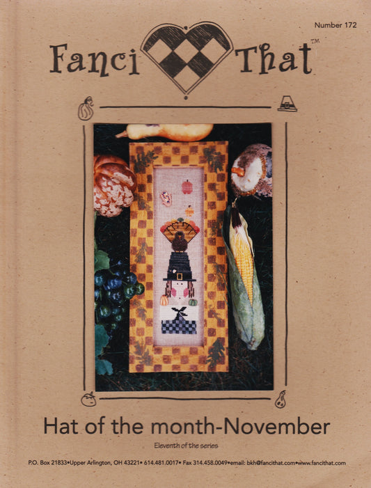 Fanci That Hat of the Month November cross stitch pattern