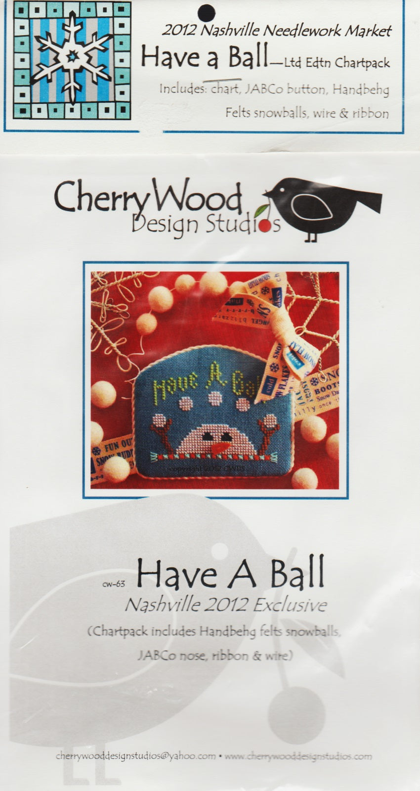 CherryWood Studios Have A Ball Nashville 2012 cross stitch pattern