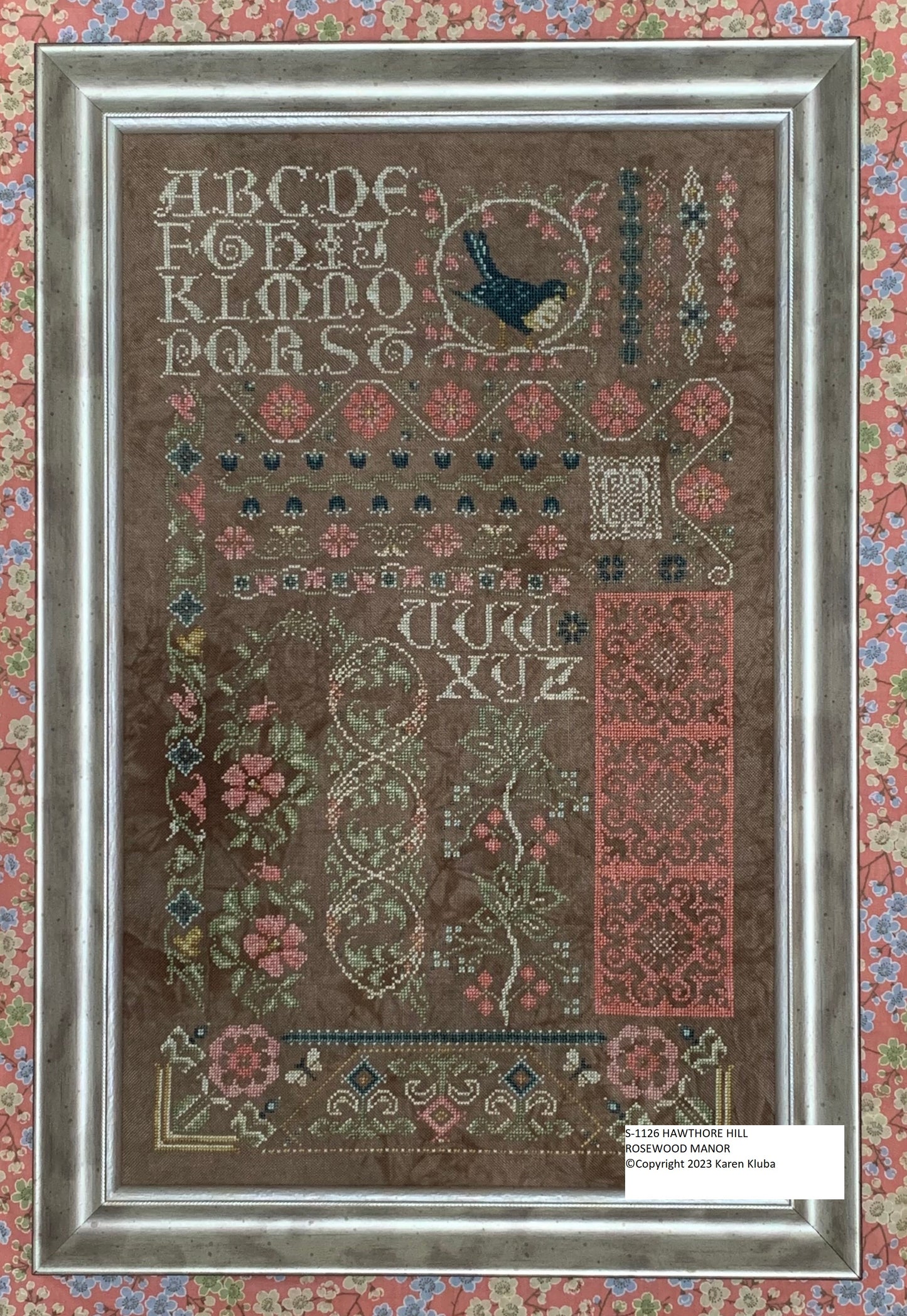 Rosewood Manor Hawthorne Hill Sampler cross stitch pattern