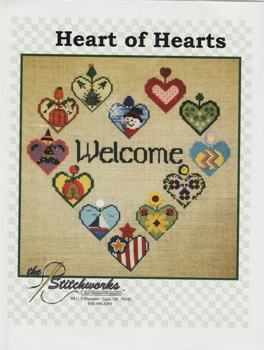 StitchWorks Heart of Hearts cross stitch pattern