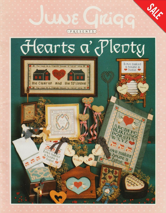 June Grigg Hearts a' Plenty 38 cross stitch pattern