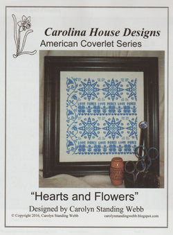 Carolina House Designs Hearts and Flowers cross stitch sampler pattern