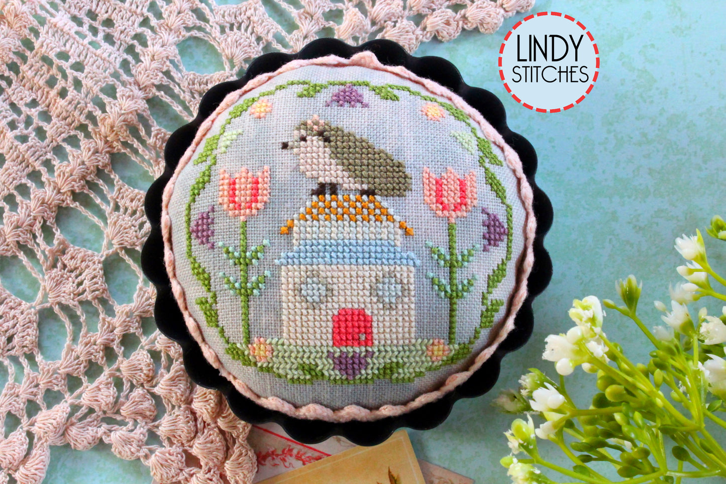 Lindy Stitches Hedgehog House cross stitch pattern