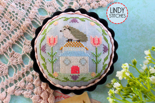 Lindy Stitches Hedgehog House cross stitch pattern
