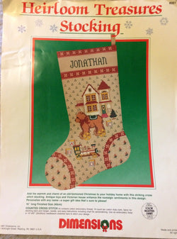 Dimensions Heirloom Treasures Stocking 8351 cross stitch stocking kit
