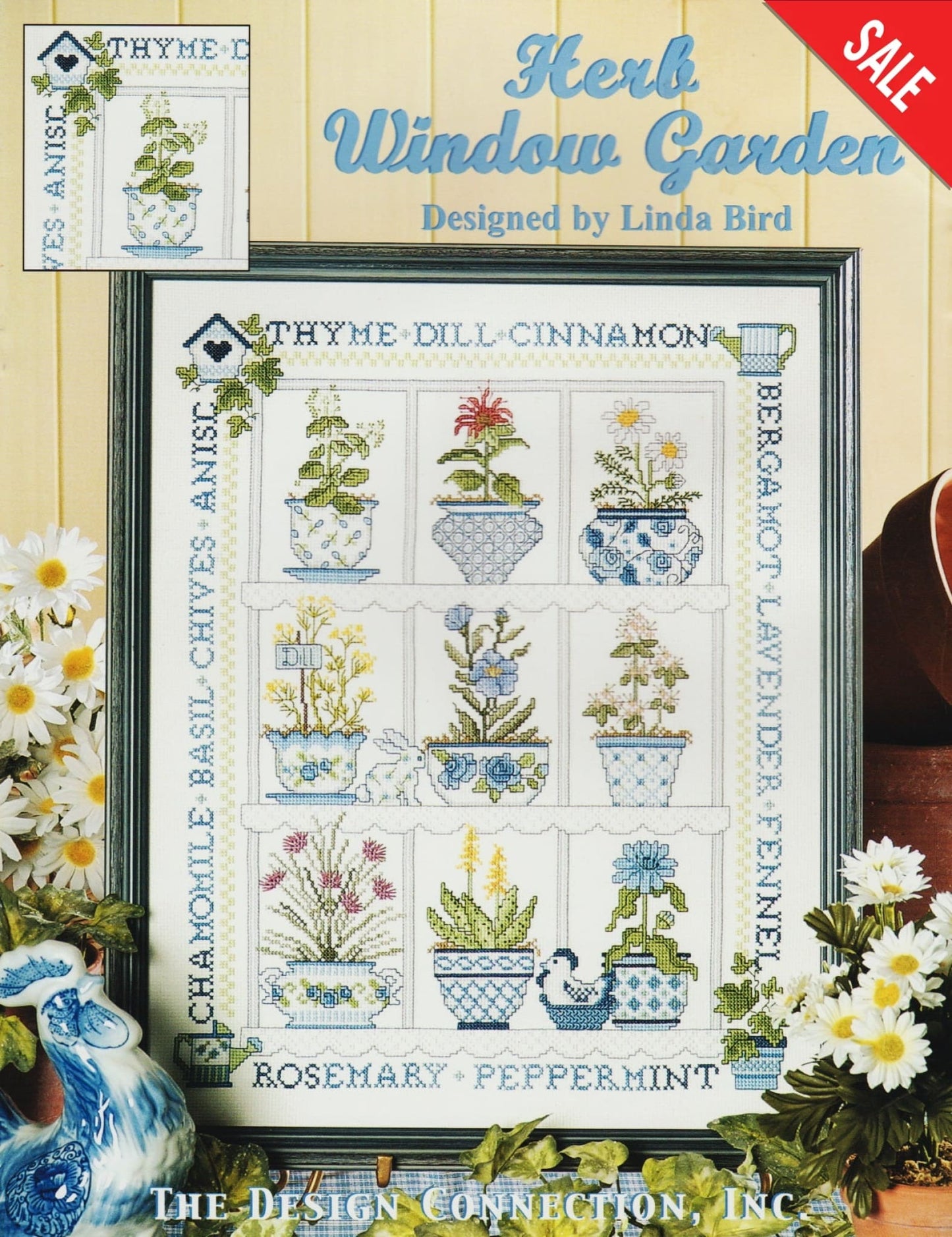 Design Connection Herb Window Garden 134 cross stitch pattern