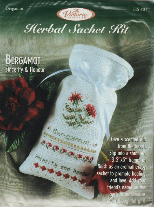 Victoria Sampler Herbal Sachet - Bergamot HS#01 cross stitch kit