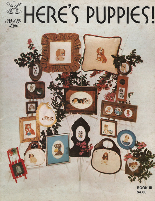 M&W Line Here's Puppies! III cross stitch pattern