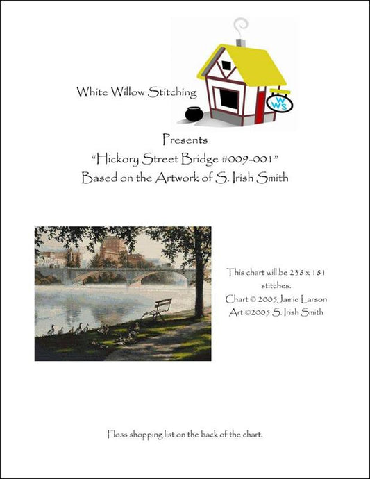 White Willow Hickory Street Bridge 009-001 cross stitch pattern