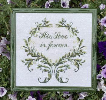 Keslyn's His Love religious cross stitch pattern