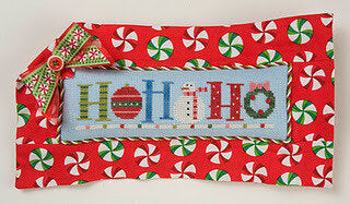 Lizzie Kate HoHoHo In A Row christmas cross stitch pattern