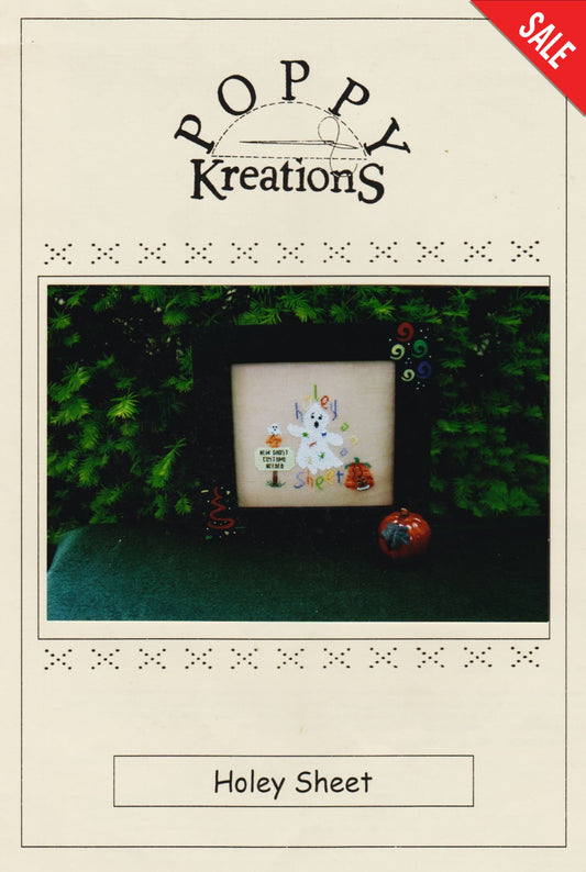 Poppy Kreations Holey Sheet halloween cross stitch pattern