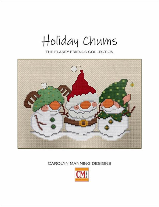 Carolyn Manning Designs Holiday Chums Christmas Gnome cross stitch pattern