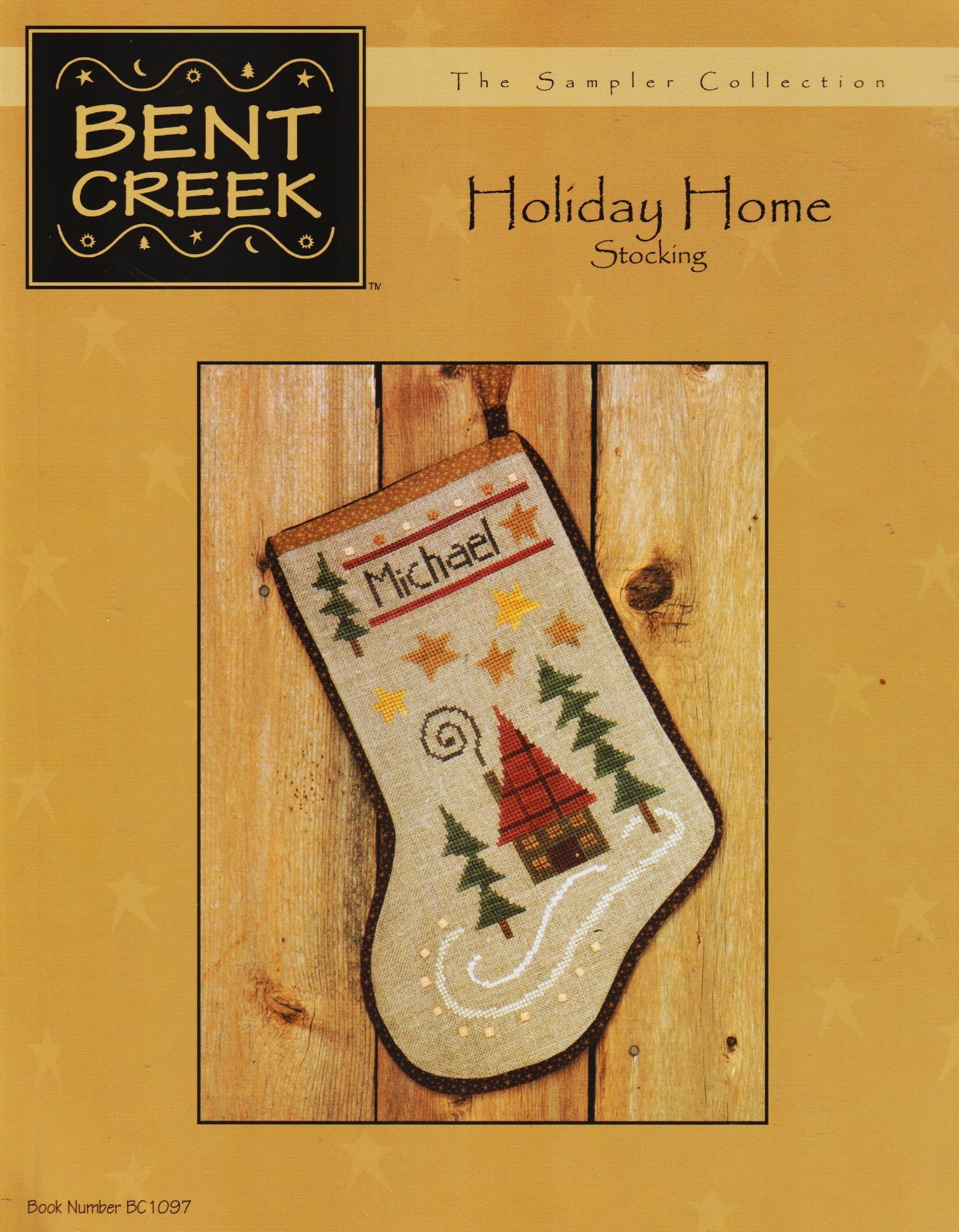 Bent Creek Holiday Home Stocking BC1097 cross stitch christmas stocking pattern