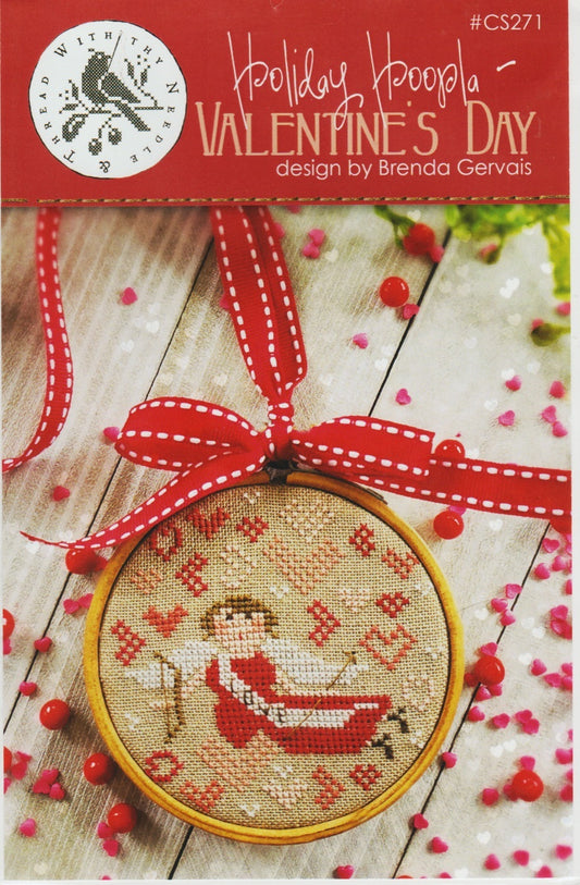 With Thy Needle & Thread Holiday Hoopla - Valentine's Day cross stitch pattern