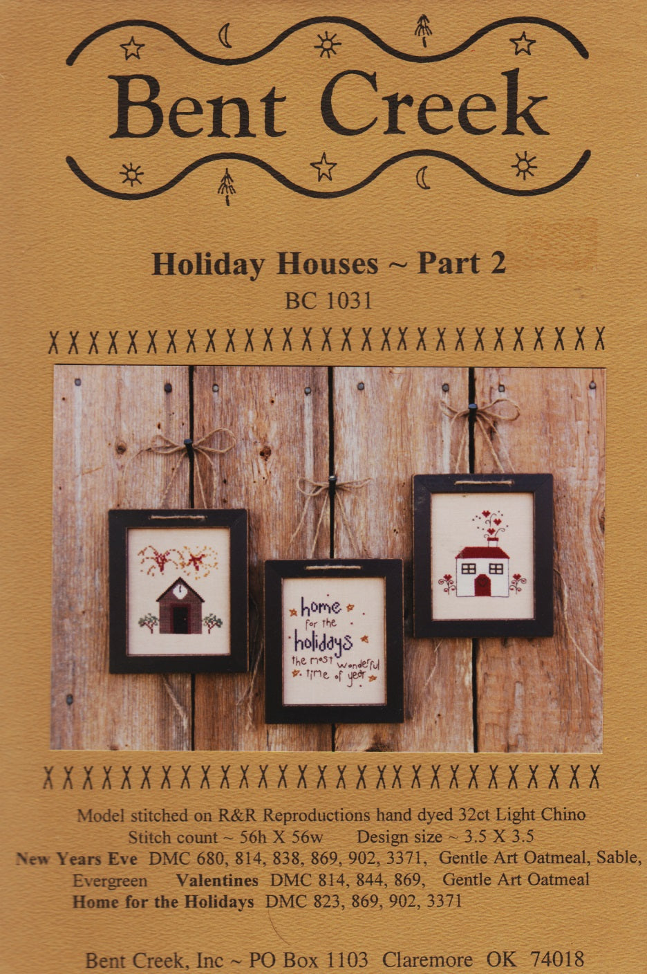 Bent Creek Holiday Houses 2 BC1031 cross stitch pattern