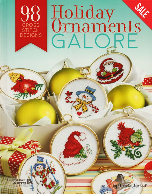 Leisure Arts Holiday Ornaments Galore 7585 christmas cross stitch pattern