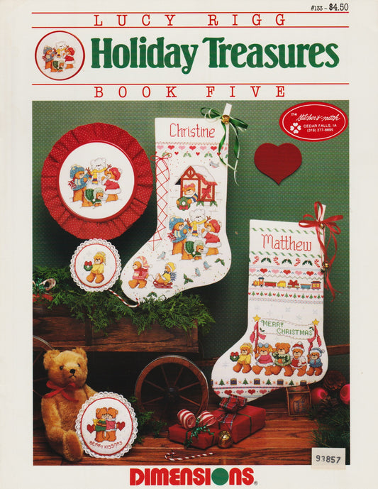 Dimensions Holiday Treasures 5 133 ornament stocking cross stitch pattern