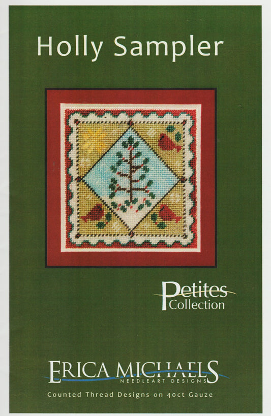 Erica Michaels Holly Sampler cross stitch pattern