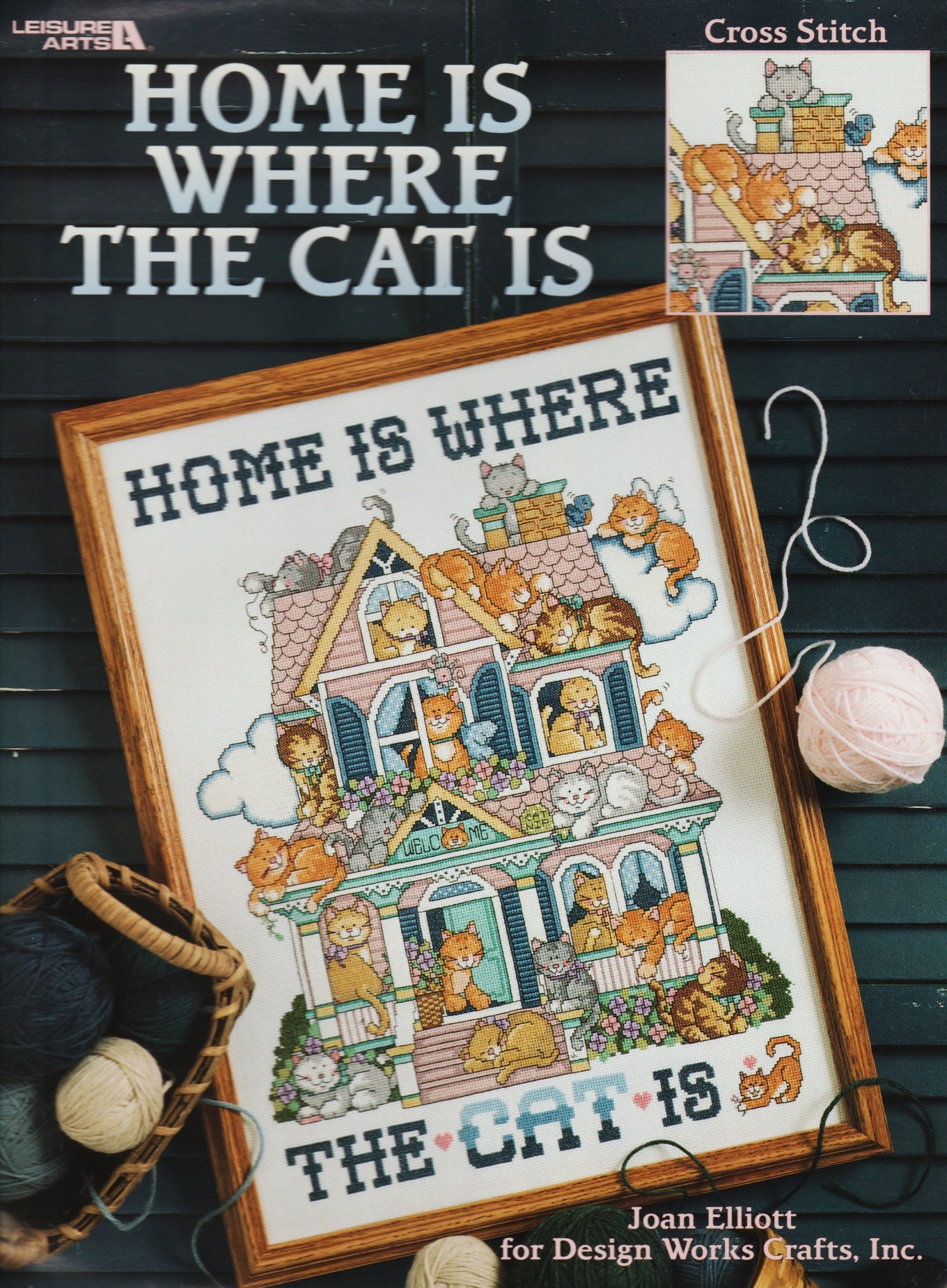 Leisure Arts Home Is Where The Cat Is 3124 cross stitch pattern