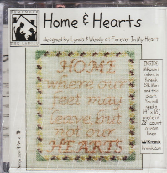 Remember The Ladies Kreinik Home & Heart cross stitch kit
