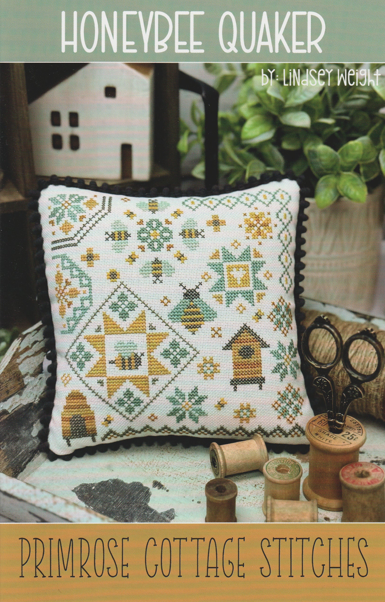 Primrose Cottage Honeybee Quaker PCS-113 cross stitch pattern