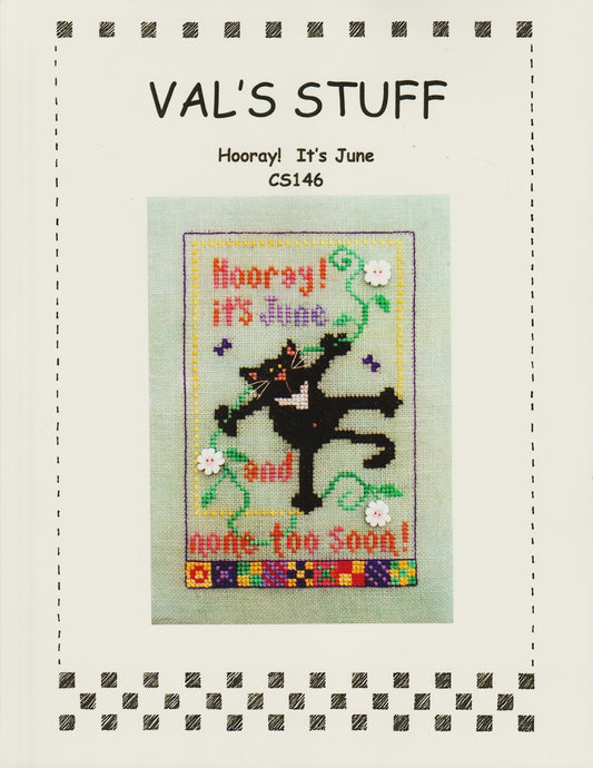 Val's Stuff Hooray! It's June CS146 cross stitch pattern