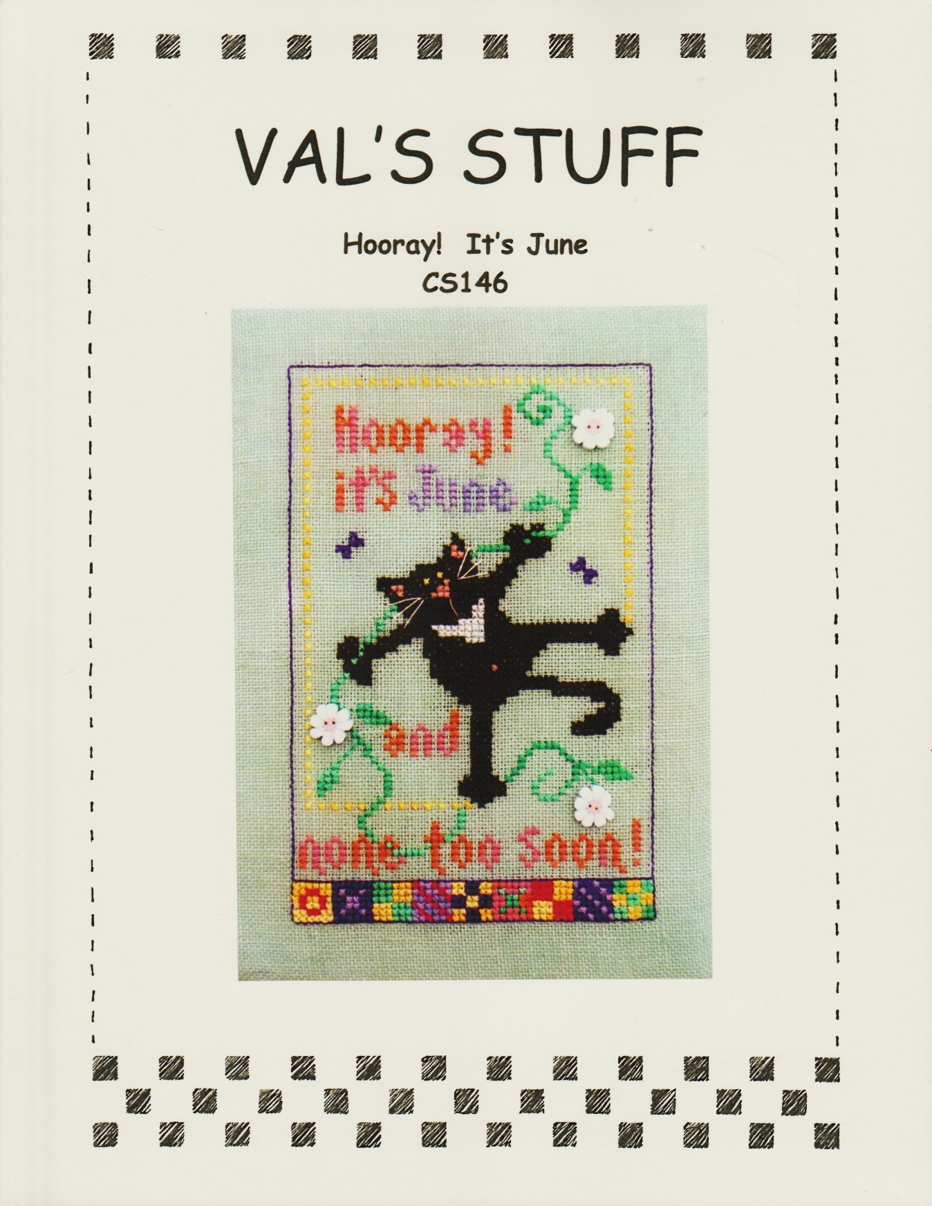 Val's Stuff Hooray! It's June CS146 cross stitch pattern